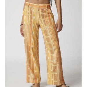 BDG Rae Wide Leg Cargo Linen Pants